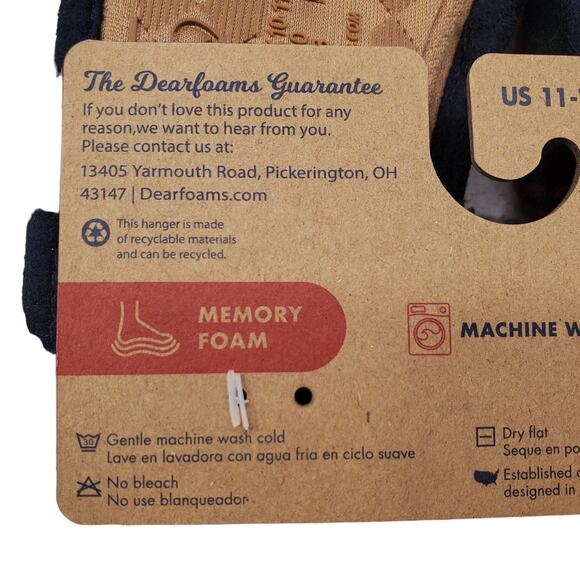 Dearfoams Memory Foam Lil Bear Slippers Limited Edition Size 11/12 Youth - Picture 9 of 10